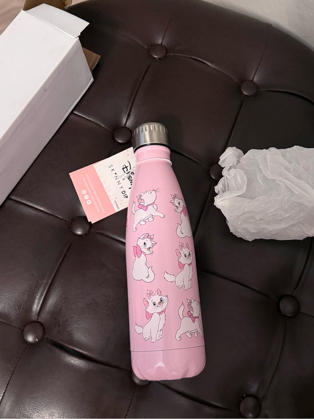 SkinnyDip x Disney London Exclusive Marie Aristocats insulated water bottle